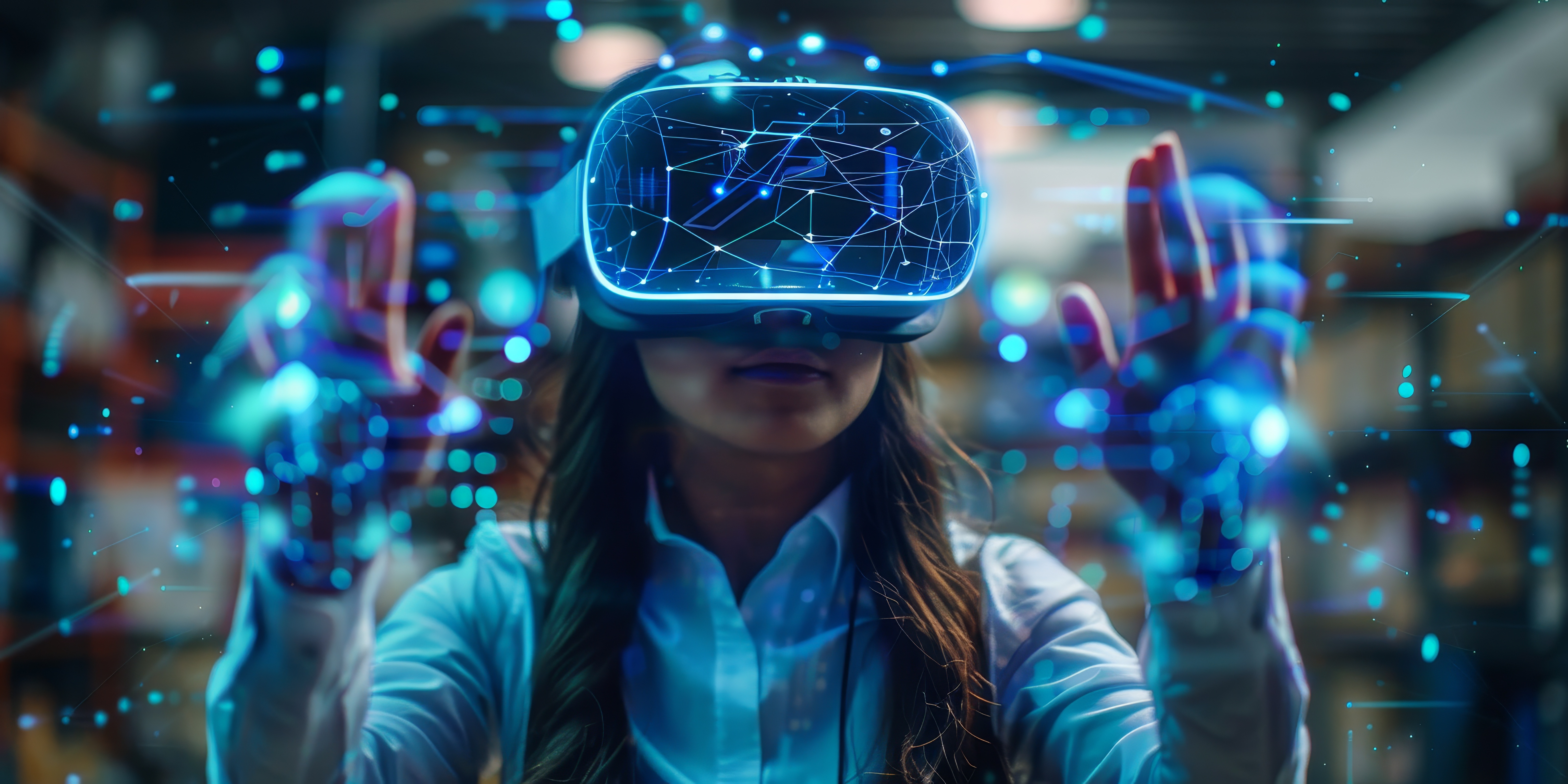 VR headset and digital environment